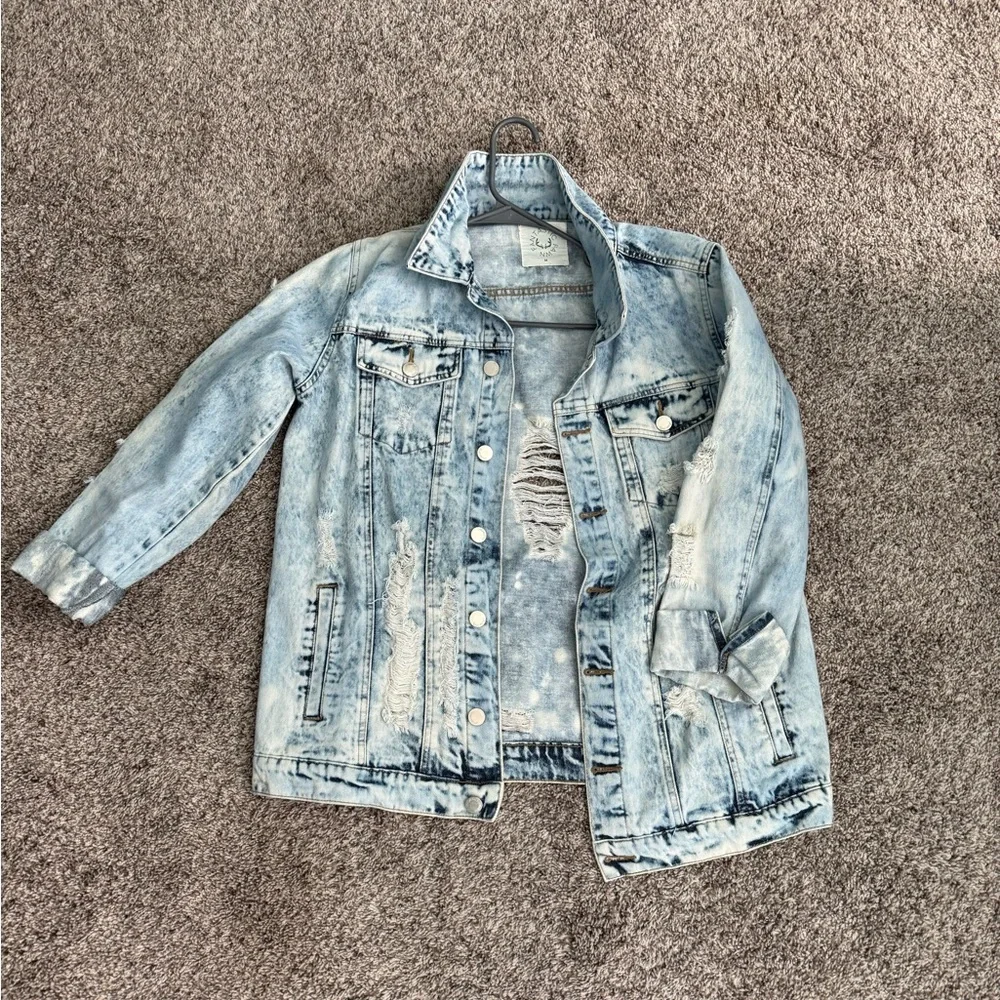 Distressed Denim Jacket - Picture 1 of 4
